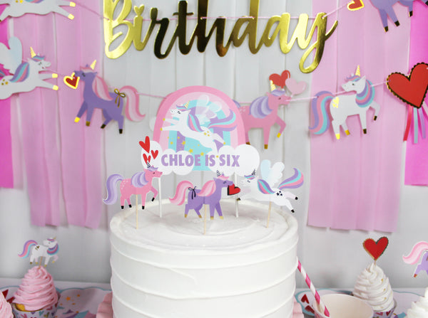 Love is Magical Unicorn Custom Cake Topper – Merrilulu