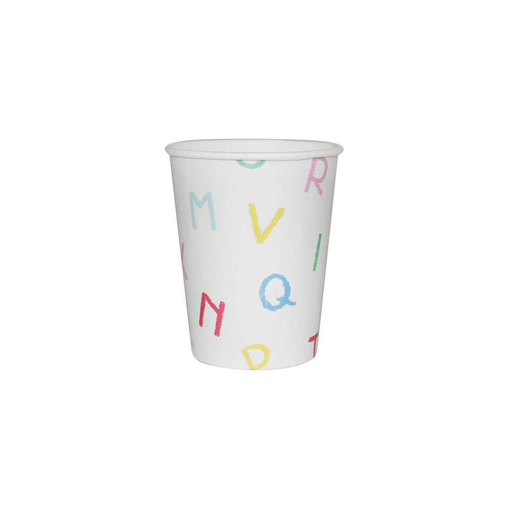 back to school alphabet cup
