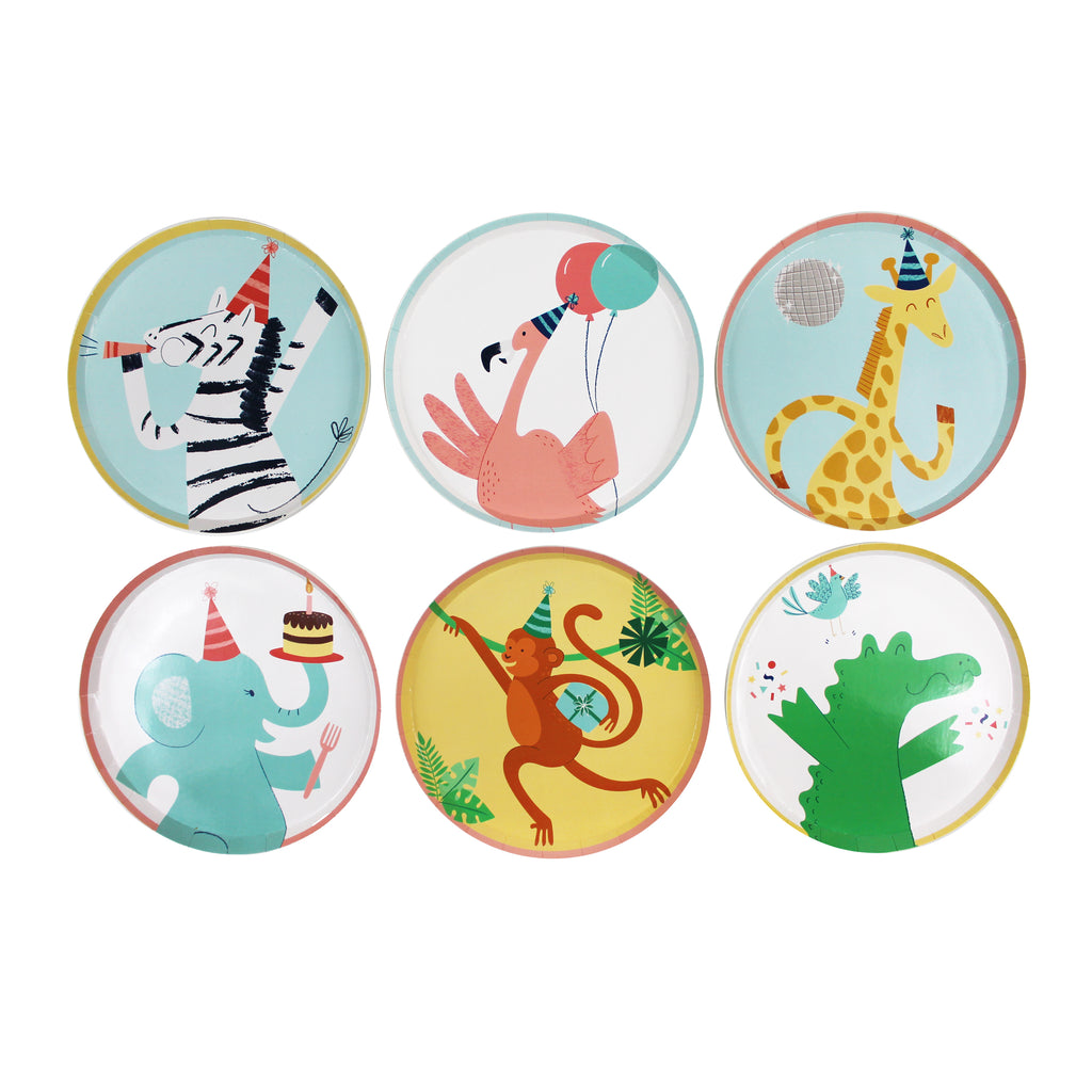 animal themed paper plates