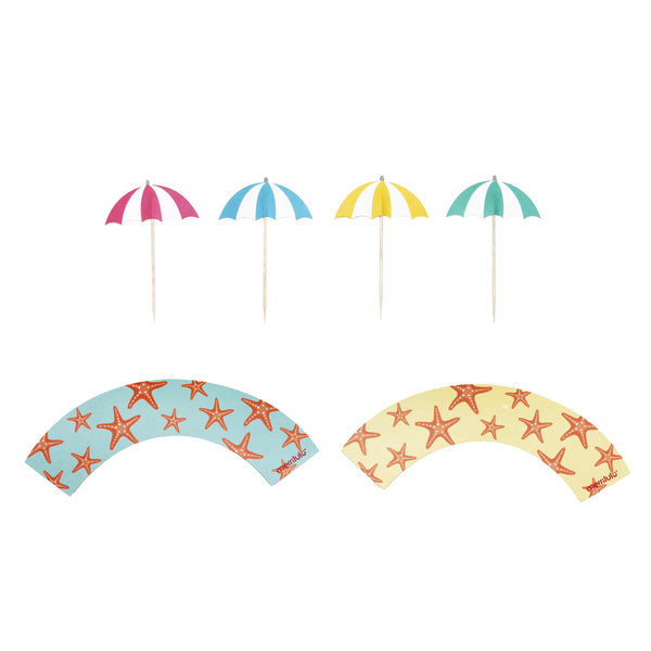 Beach Day Cupcake Toppers, 12 ct