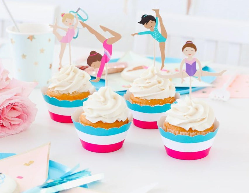 gymnastics cupcake toppers