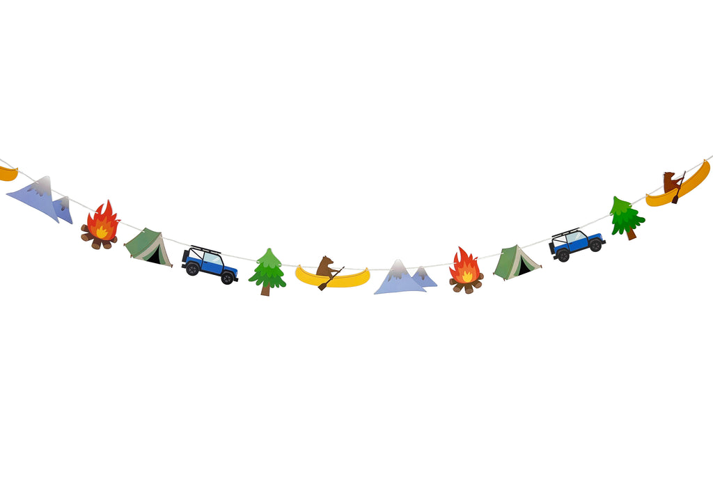 adventure themed party garland banner
