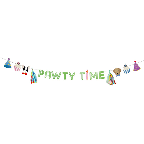 pawty time banner for dog party