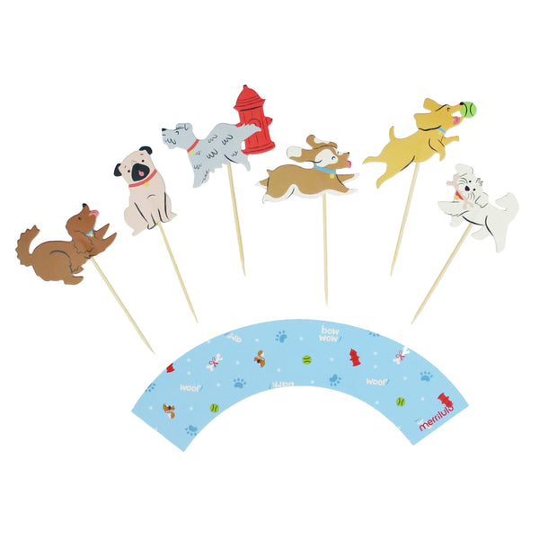 dog themed cupcake toppers for birthday parties