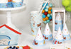 dog themed party hats and paper cups