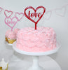 Love - Heart Acrylic Topper in Red