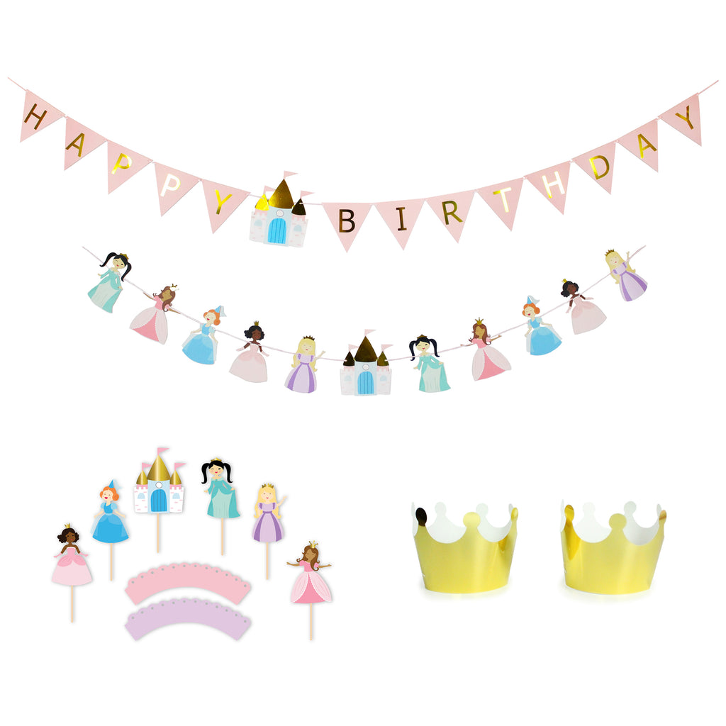 multiracial princess birthday party decorations