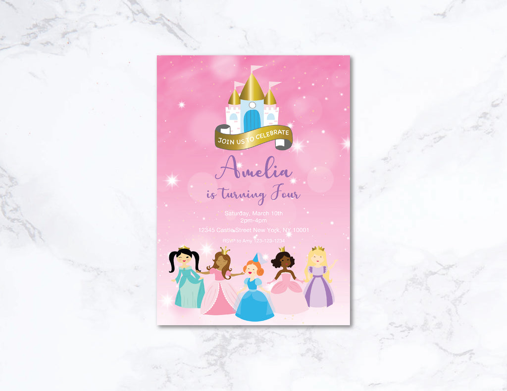 Pretty Princess - Digital Birthday Invitation