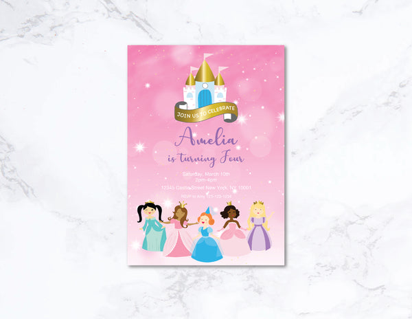 Pretty Princess - Digital Birthday Invitation