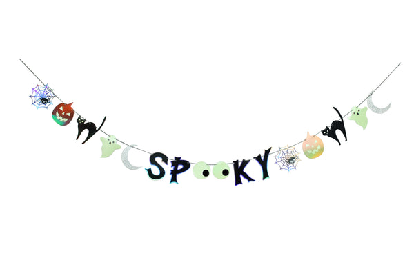 Spooky Halloween - Party Banner (glows in the dark)