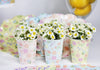 floral paper cups