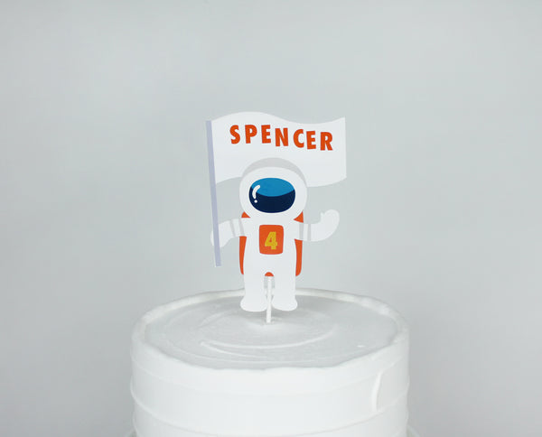 astronaut custom cake topper