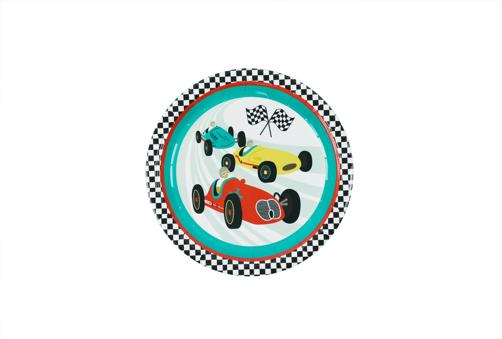 race car party plate